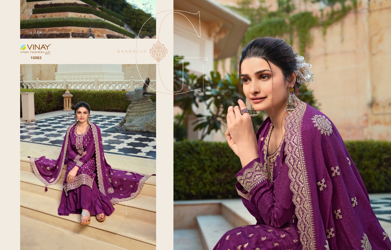 vinay fashion kaseesh guzarish hitlist dola jaquard festive look salwar suit catalog