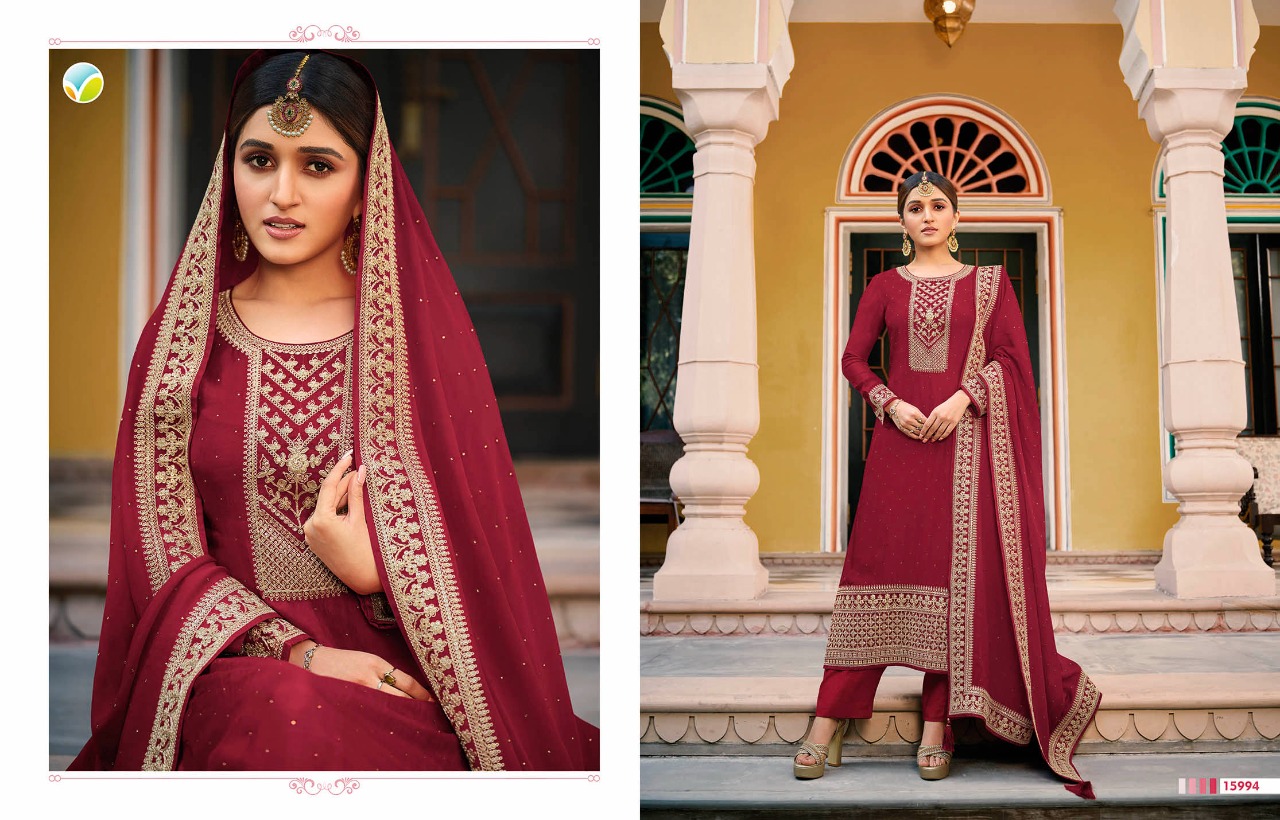 vinay fashion kaseesh preeyal dola silk gorgeous look salwar suit catalog