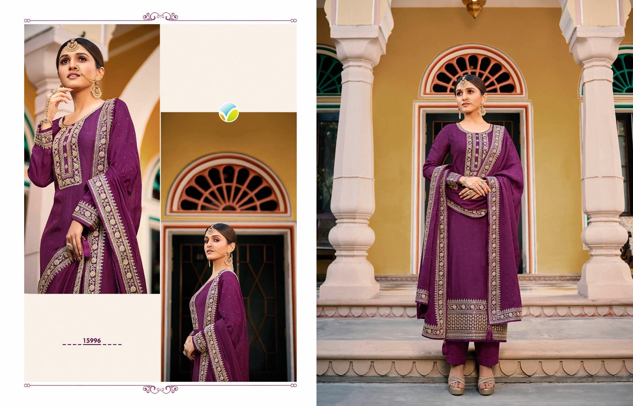 vinay fashion kaseesh preeyal dola silk gorgeous look salwar suit catalog