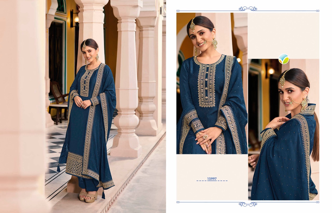 vinay fashion kaseesh preeyal dola silk gorgeous look salwar suit catalog