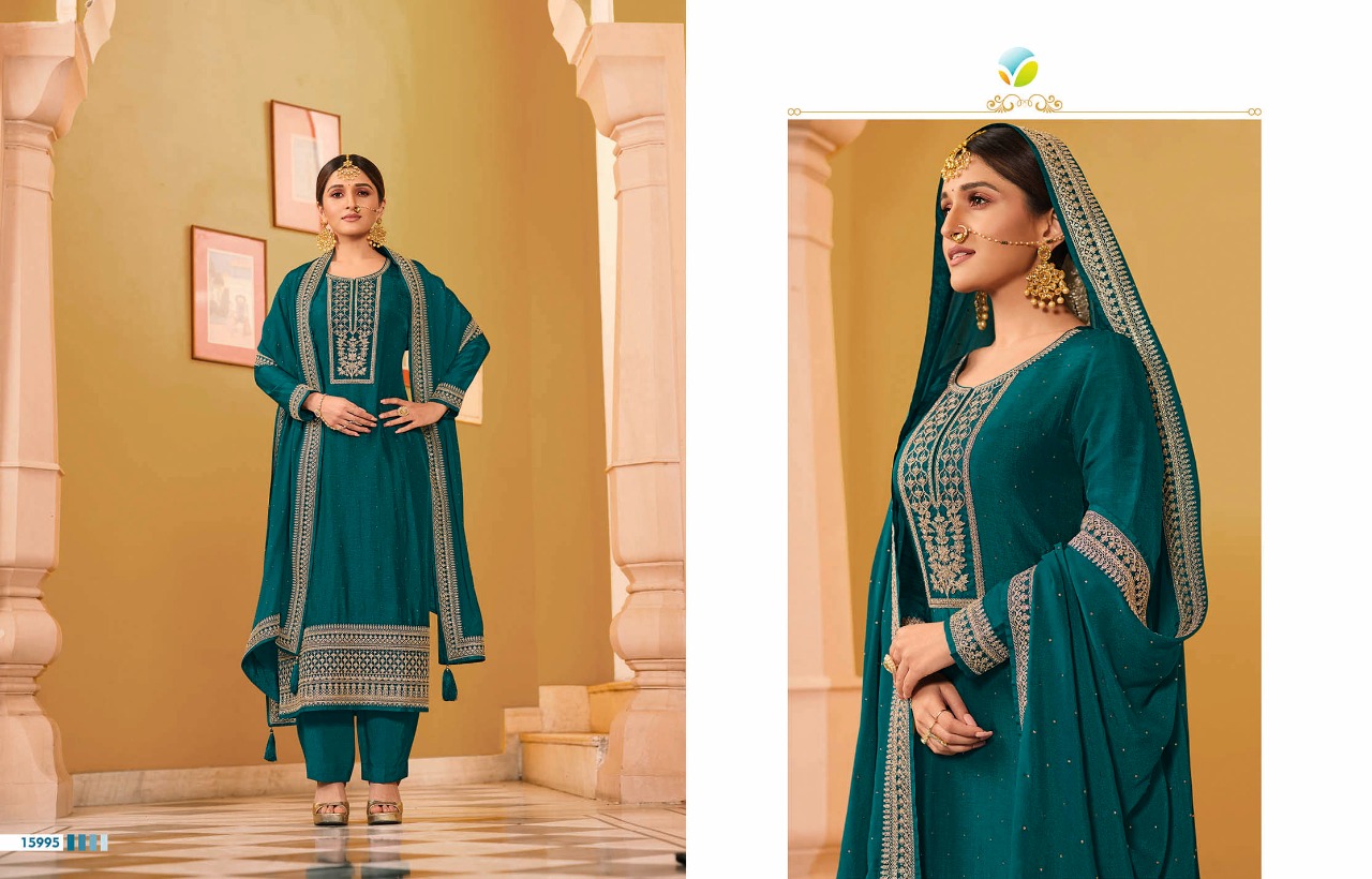 vinay fashion kaseesh preeyal dola silk gorgeous look salwar suit catalog