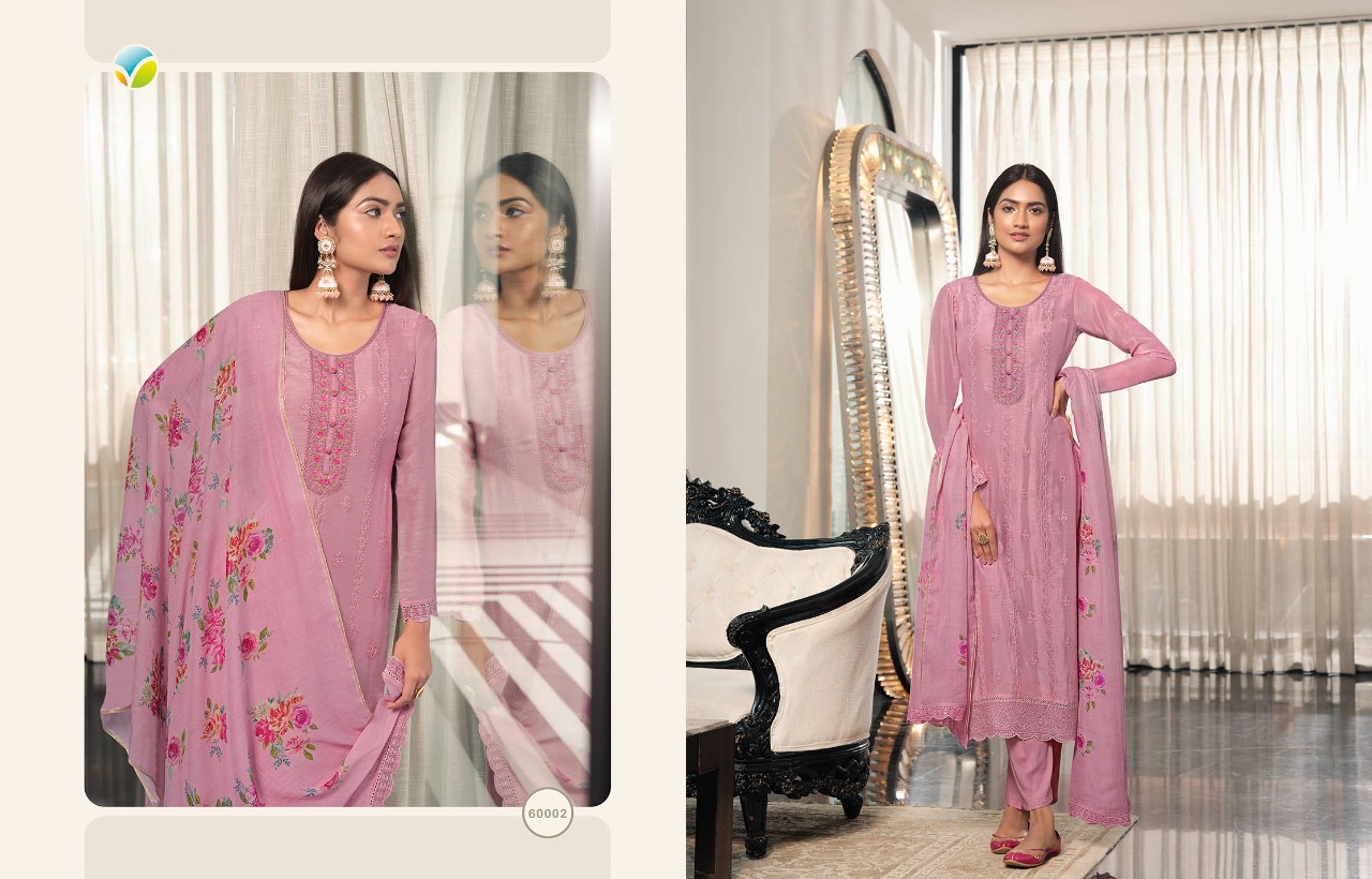 vinay fashion kervin aneesha muslin decent embroidary look salwar suit catalog