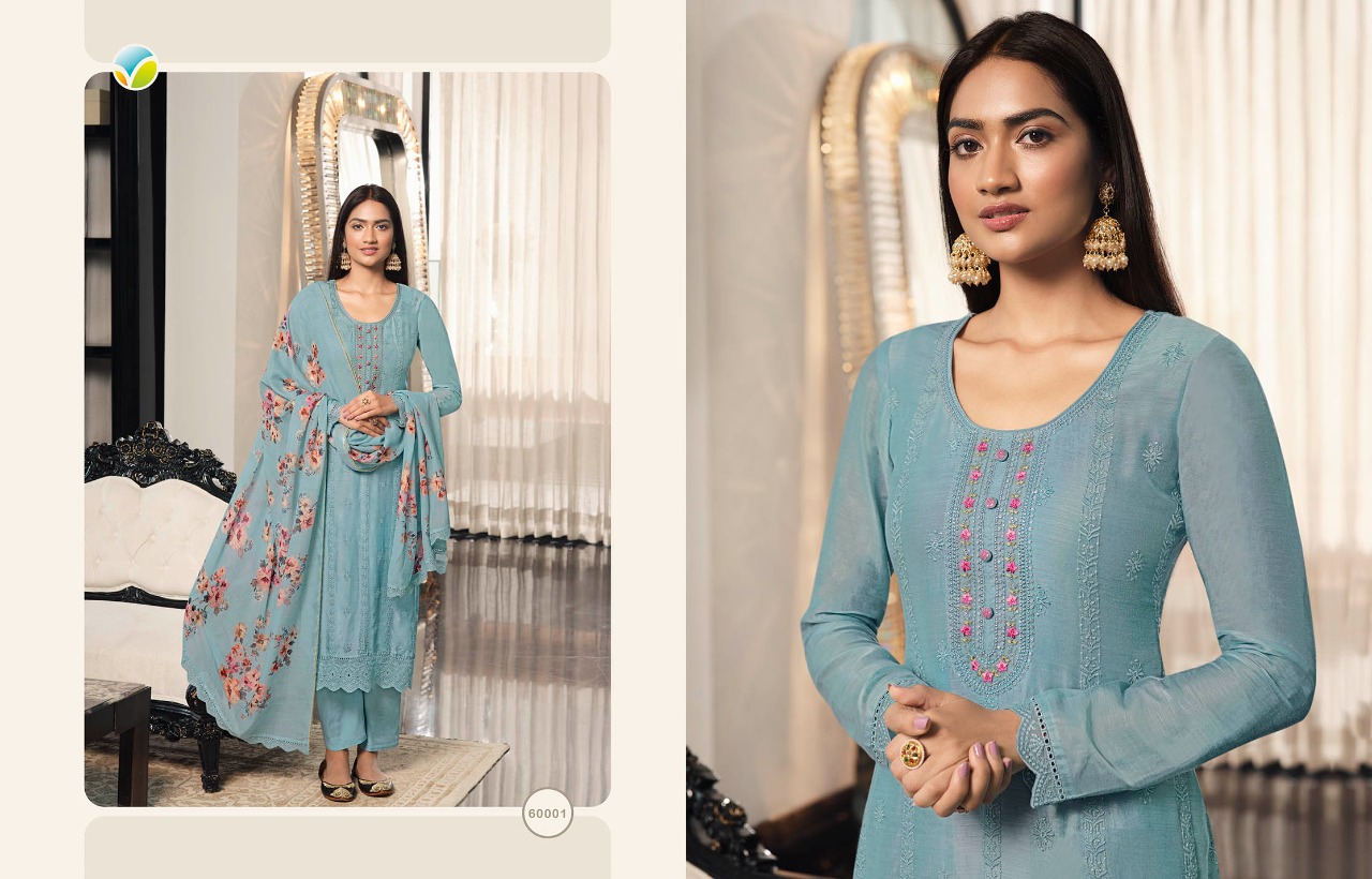 vinay fashion kervin aneesha muslin decent embroidary look salwar suit catalog