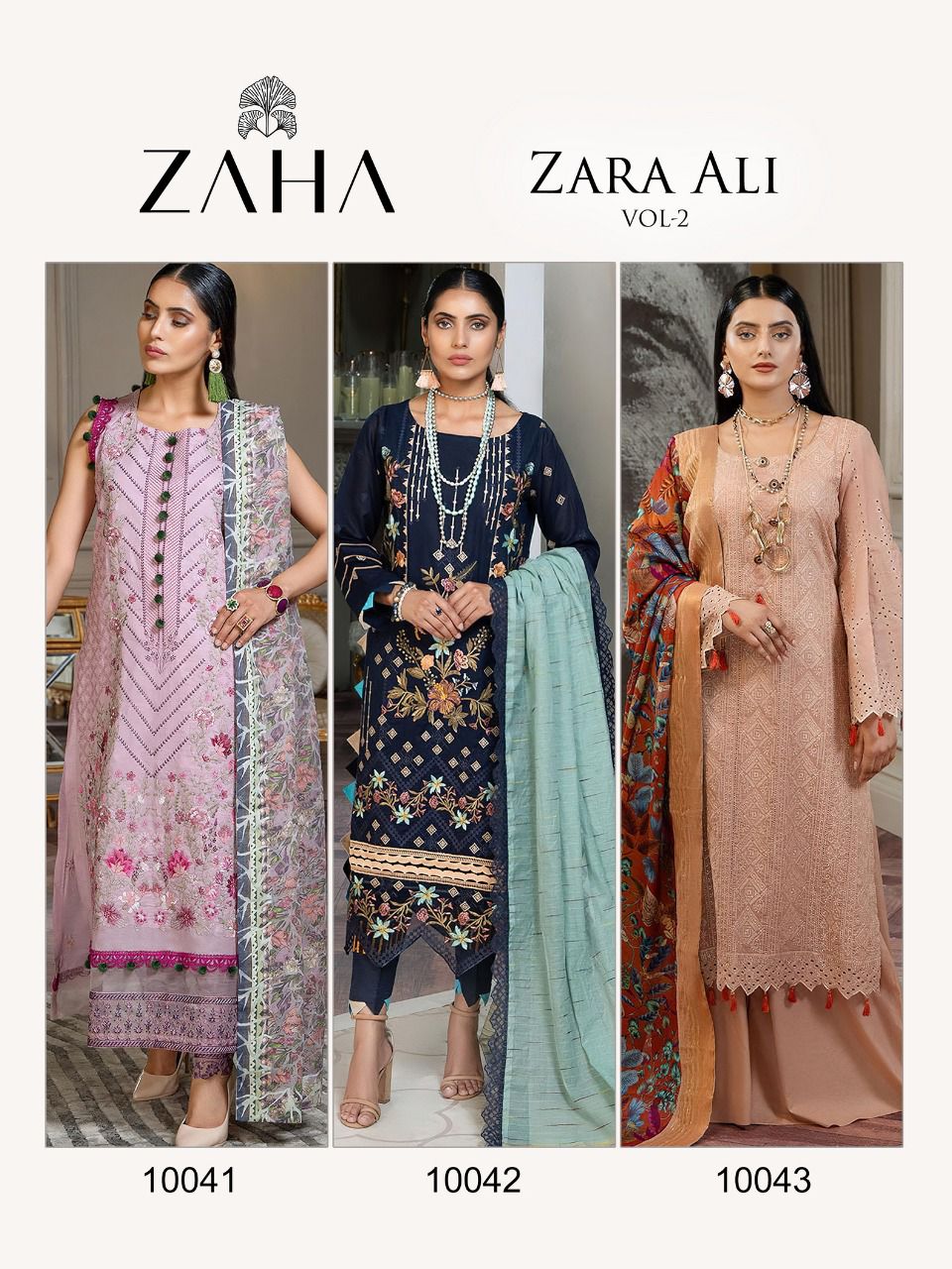 zaha zara ali vol 2 cotton elegant look salwar suit catalog