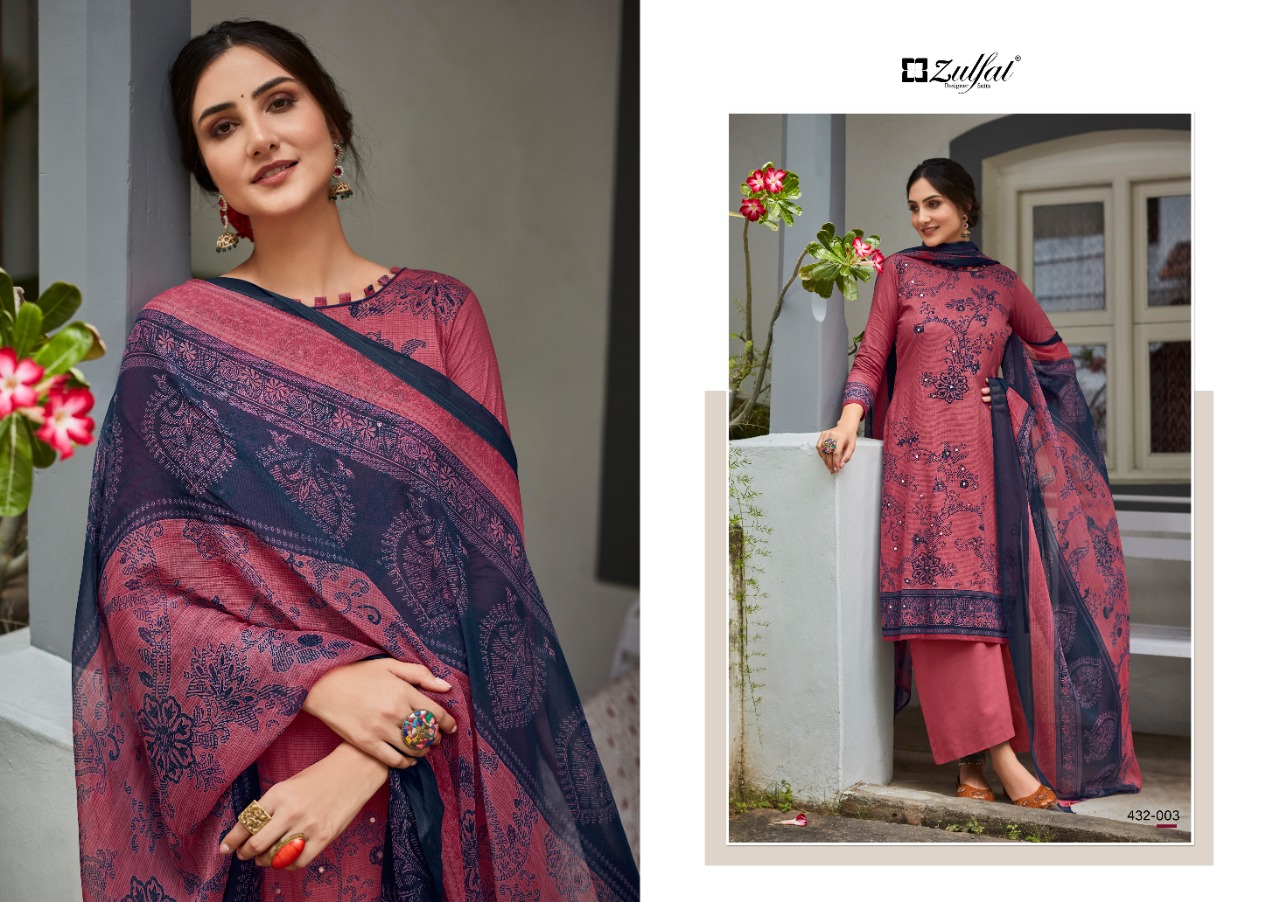 zulfat designer suit aaina cotton authentic fabric salwar suit catalog