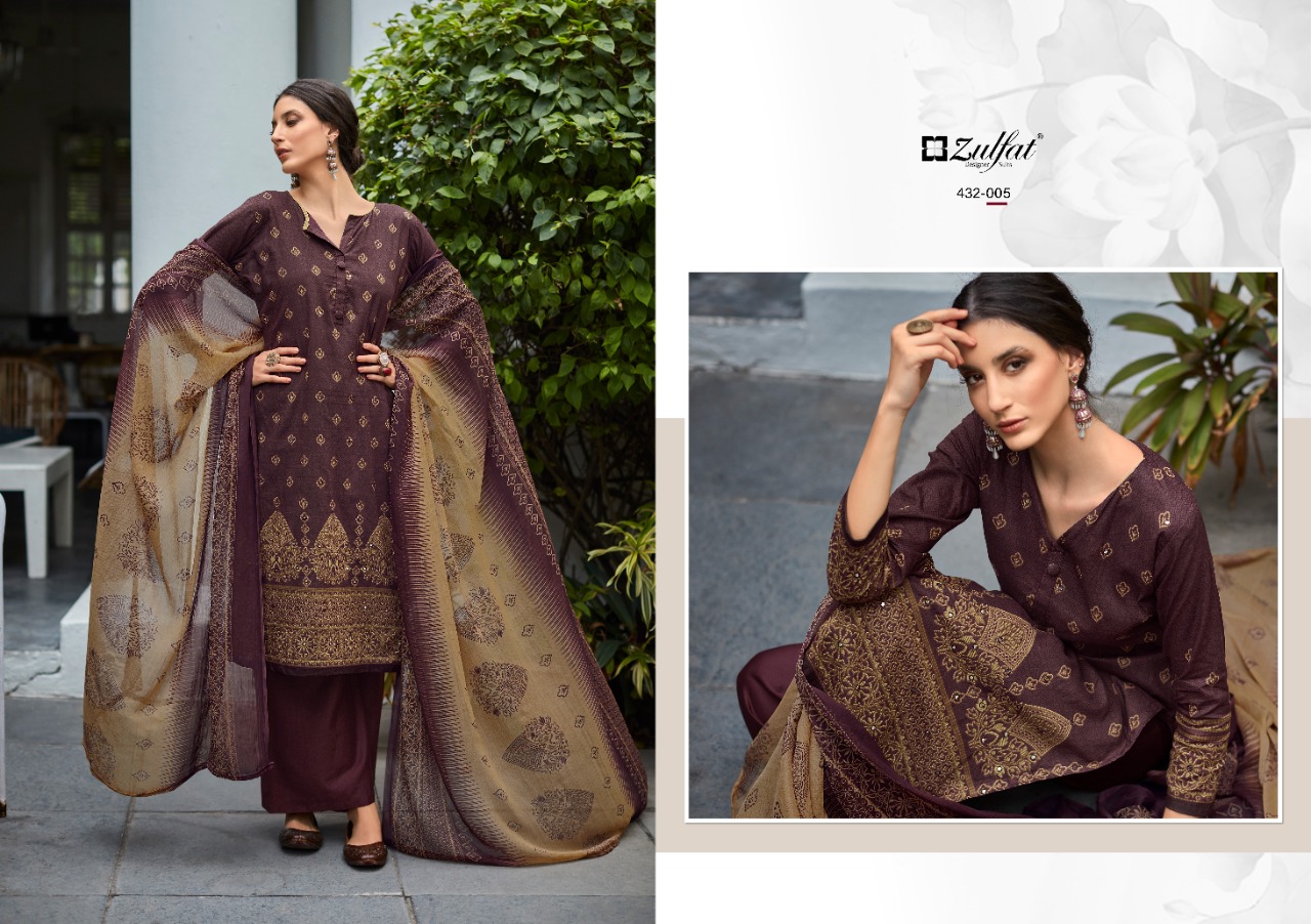 zulfat designer suit aaina cotton authentic fabric salwar suit catalog