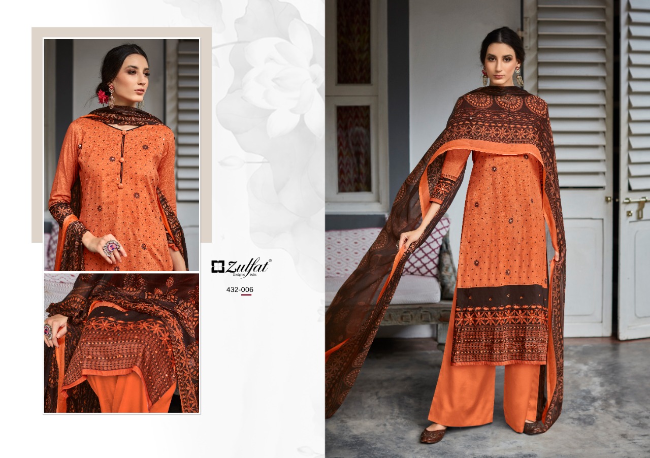 zulfat designer suit aaina cotton authentic fabric salwar suit catalog