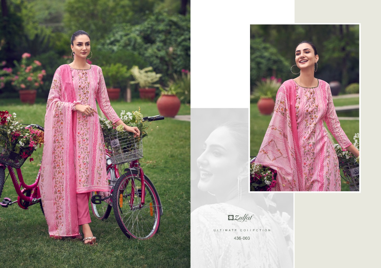 zulfat designer suit inara cotton elegant look salwar suit catalog