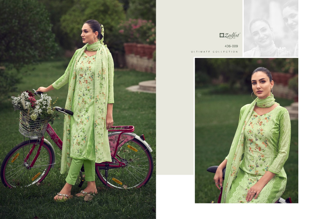 zulfat designer suit inara cotton elegant look salwar suit catalog