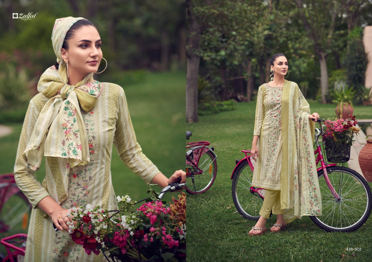 zulfat designer suit inara cotton elegant look salwar suit catalog