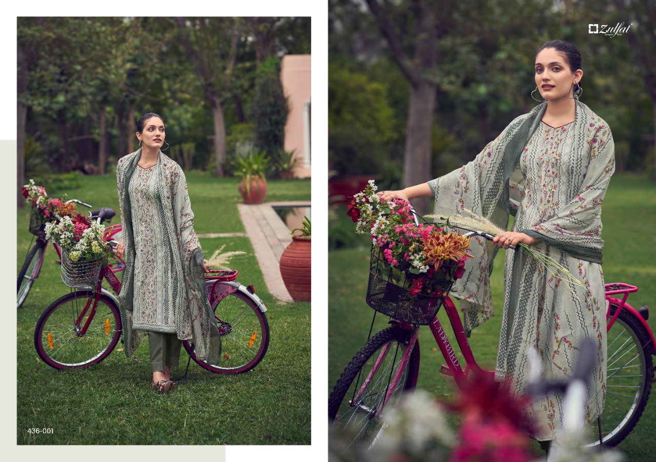 zulfat designer suit inara cotton elegant look salwar suit catalog