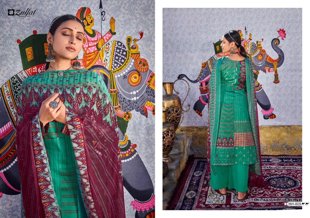 zulfat designer suit parizaat cotton astonishing look salwar suit catalog