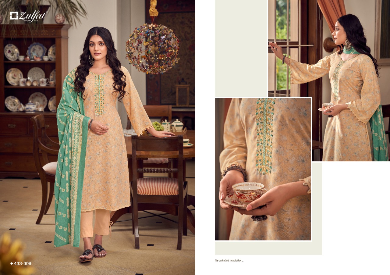 zulfat designer suit tarang cotton elegant salwar suit catalog