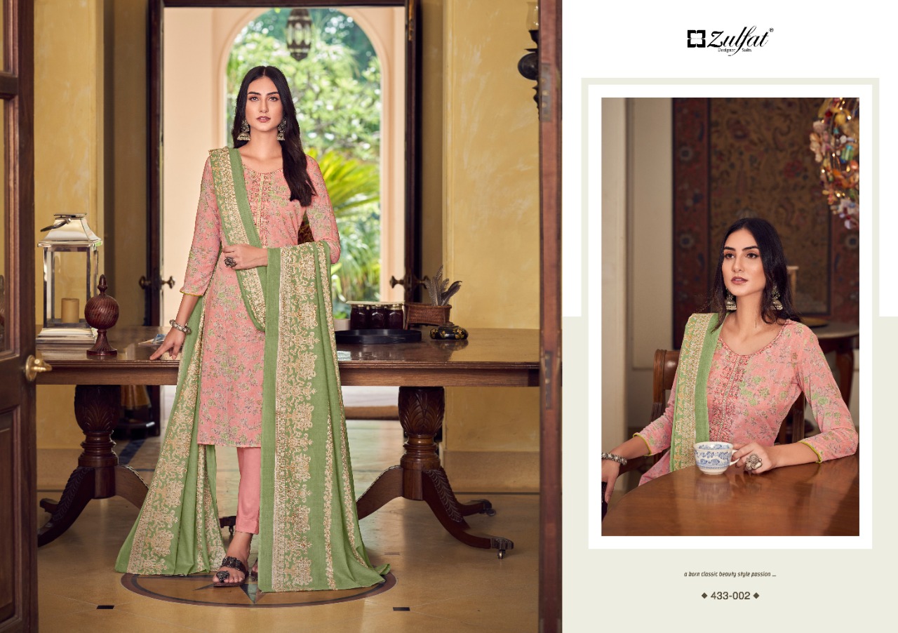 zulfat designer suit tarang cotton elegant salwar suit catalog