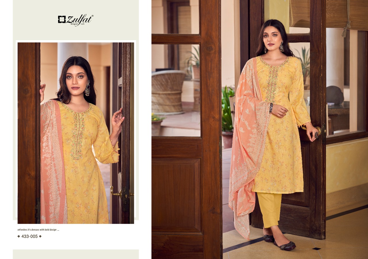 zulfat designer suit tarang cotton elegant salwar suit catalog