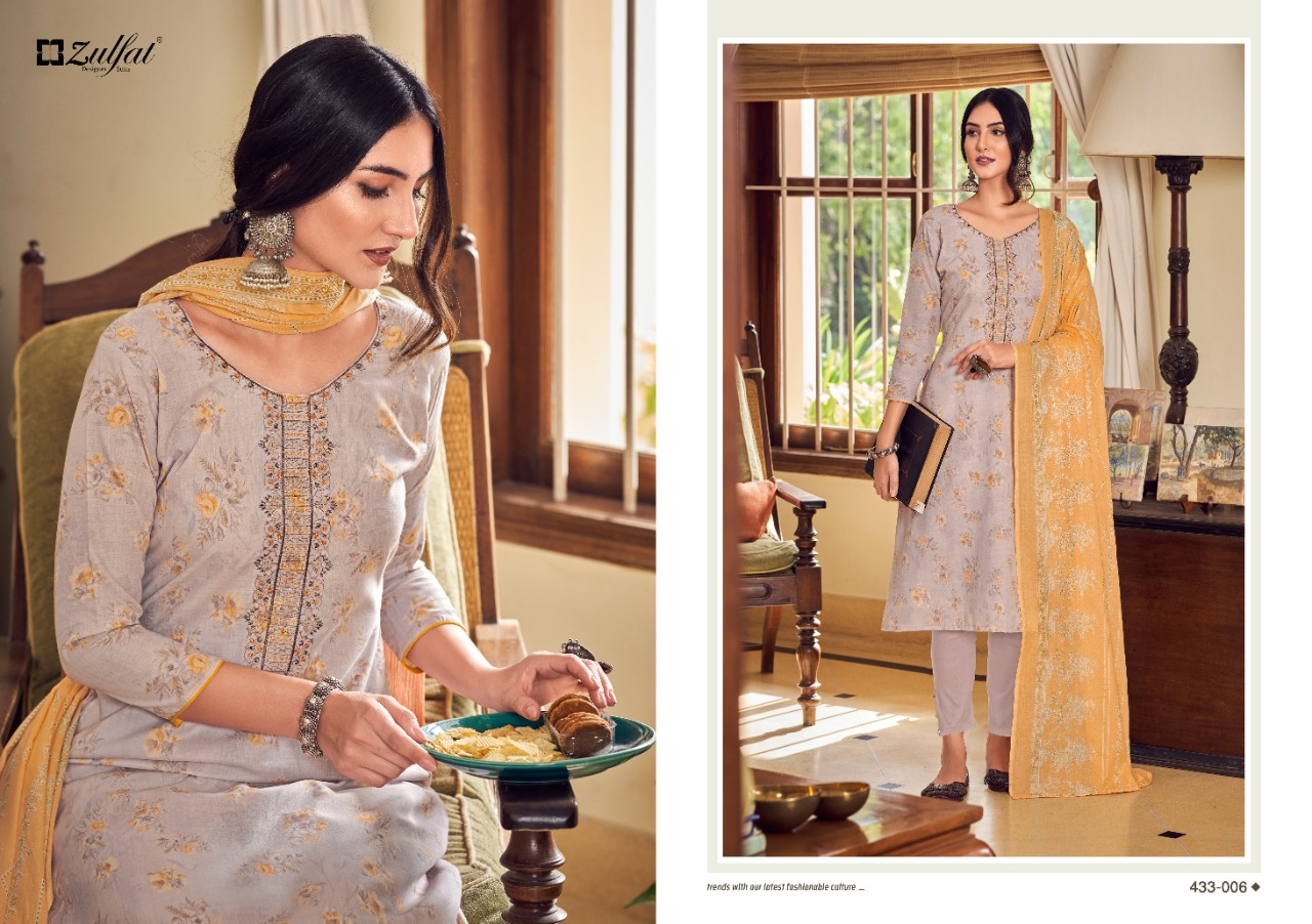 zulfat designer suit tarang cotton elegant salwar suit catalog