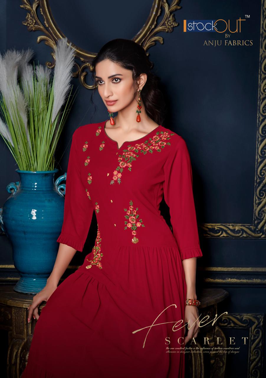 anju fabrics maya jorjat attractive kurti catalog