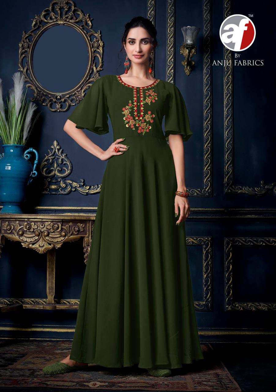 anju fabrics maya jorjat attractive kurti catalog