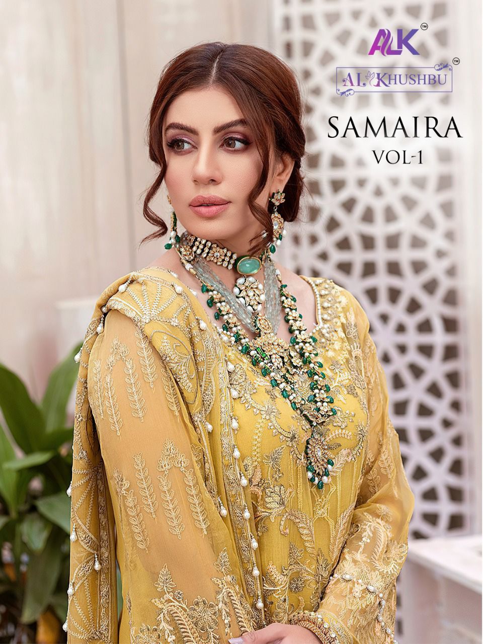 al khushbu samaira vol 1 georgette catchy look salwar suit catalog