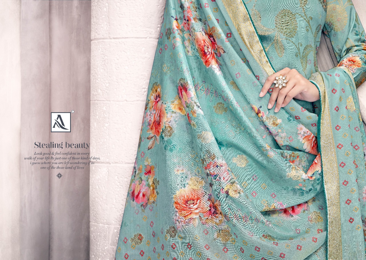 alok suit kalki 4 Banarasi jaquard exclusive print salwar suit catalog