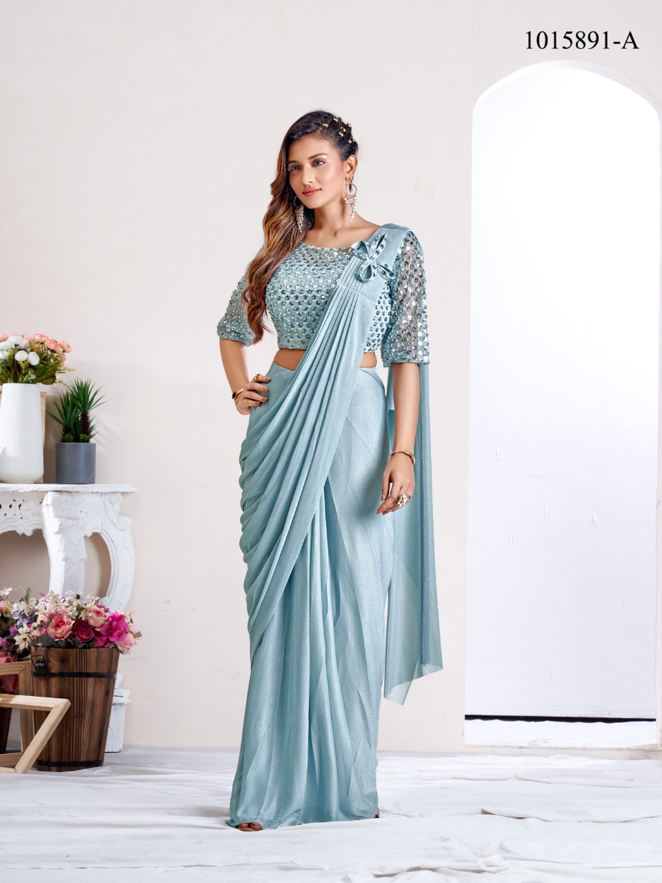 amoha trendz d no 1015891 metallic festiv look saree catalog