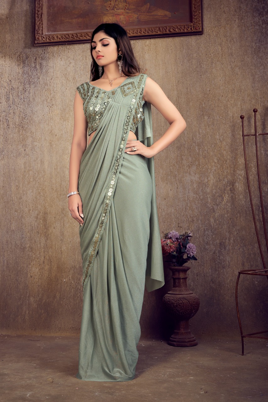 amoha trendz Design No 1015898 Imported lycra stylish look saree catalog