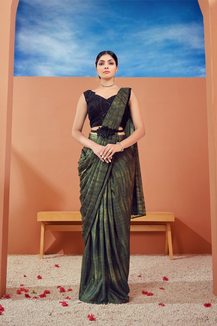 amoha trendz design no 1015909 chinon new and modern style saree catalog