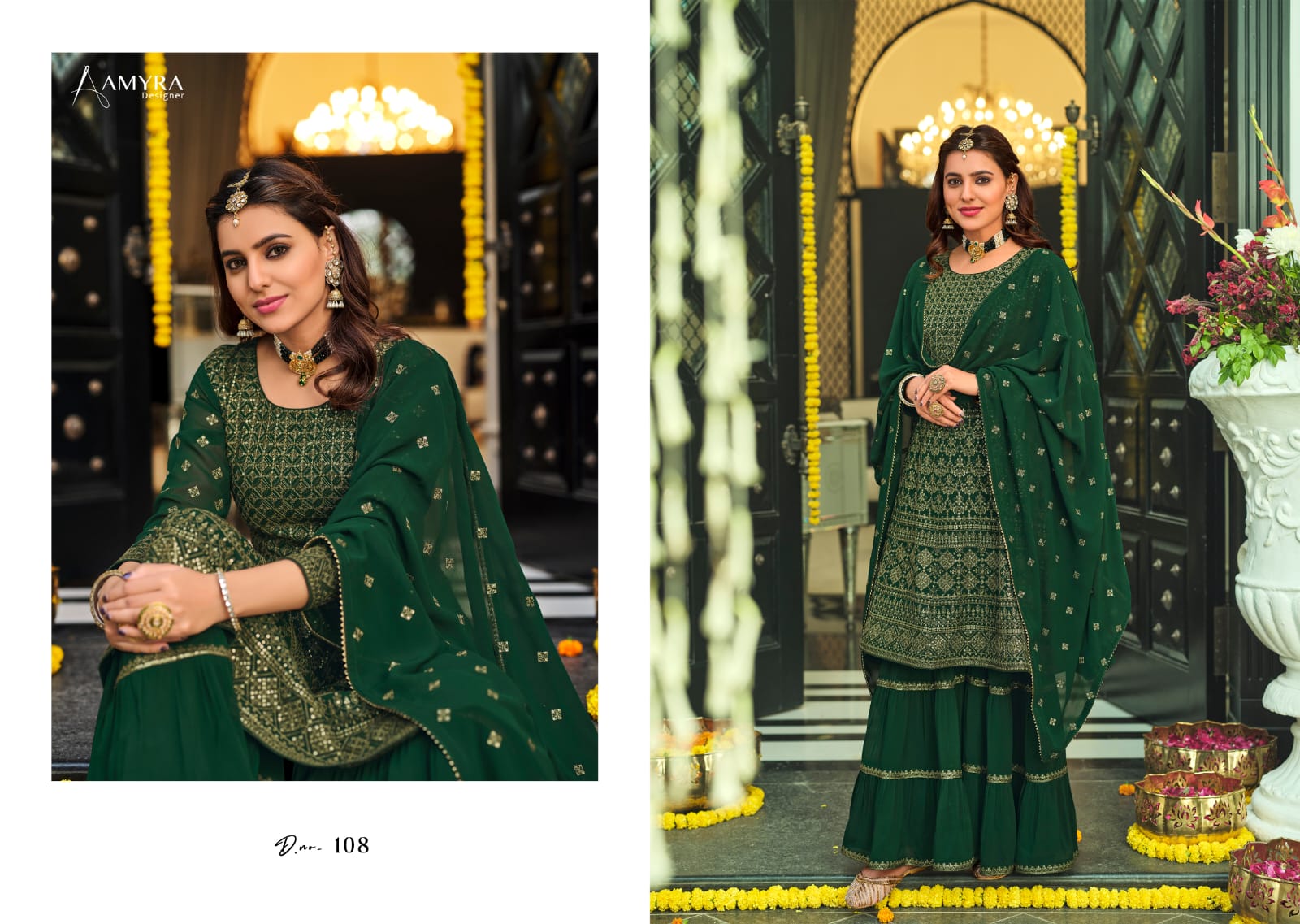 amyra designer Ruby vol 2  georgette graceful look salwar suit catalog