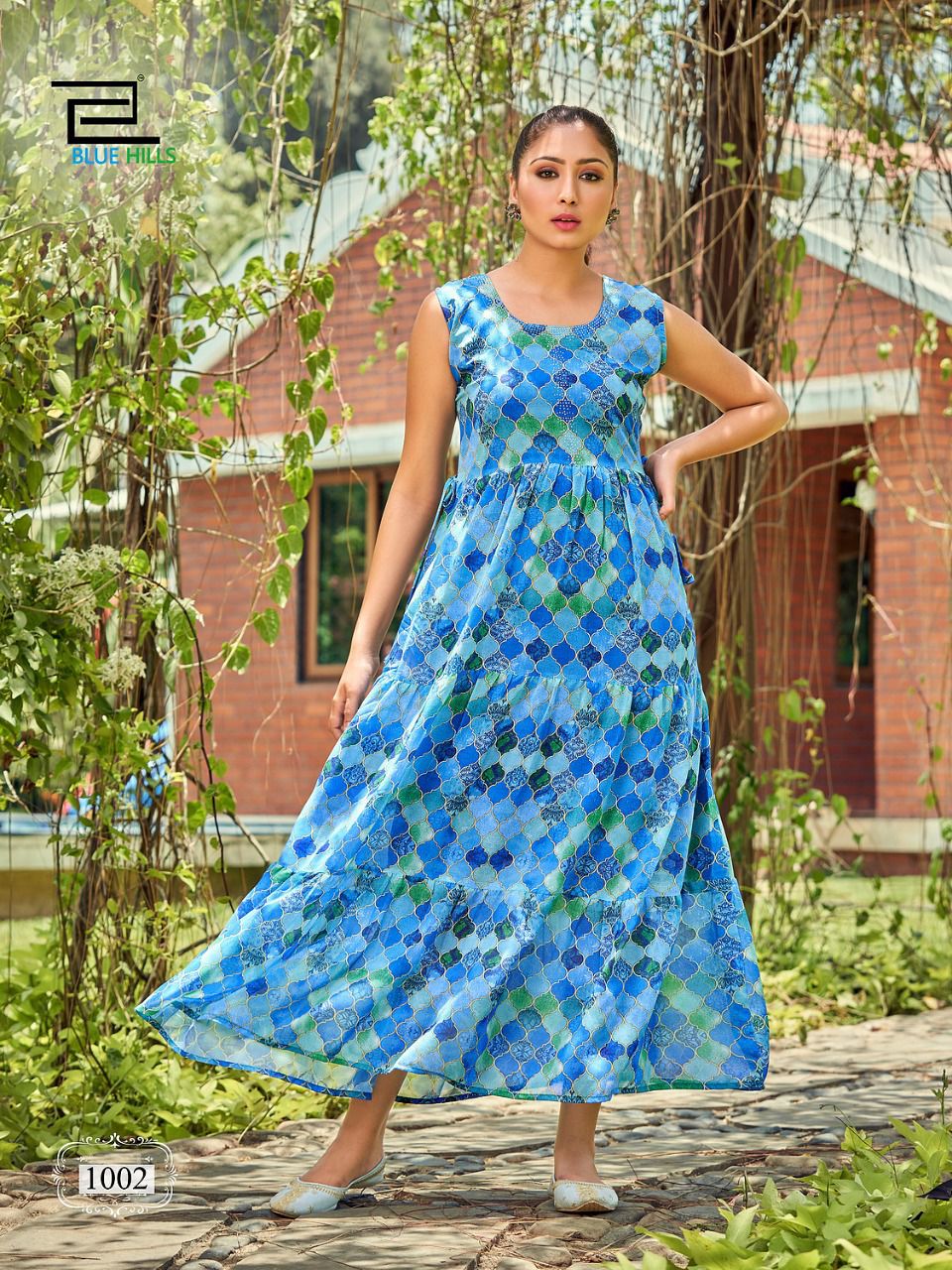 blue hills Beach Way Weightless georgette new and modern style kurti catalog