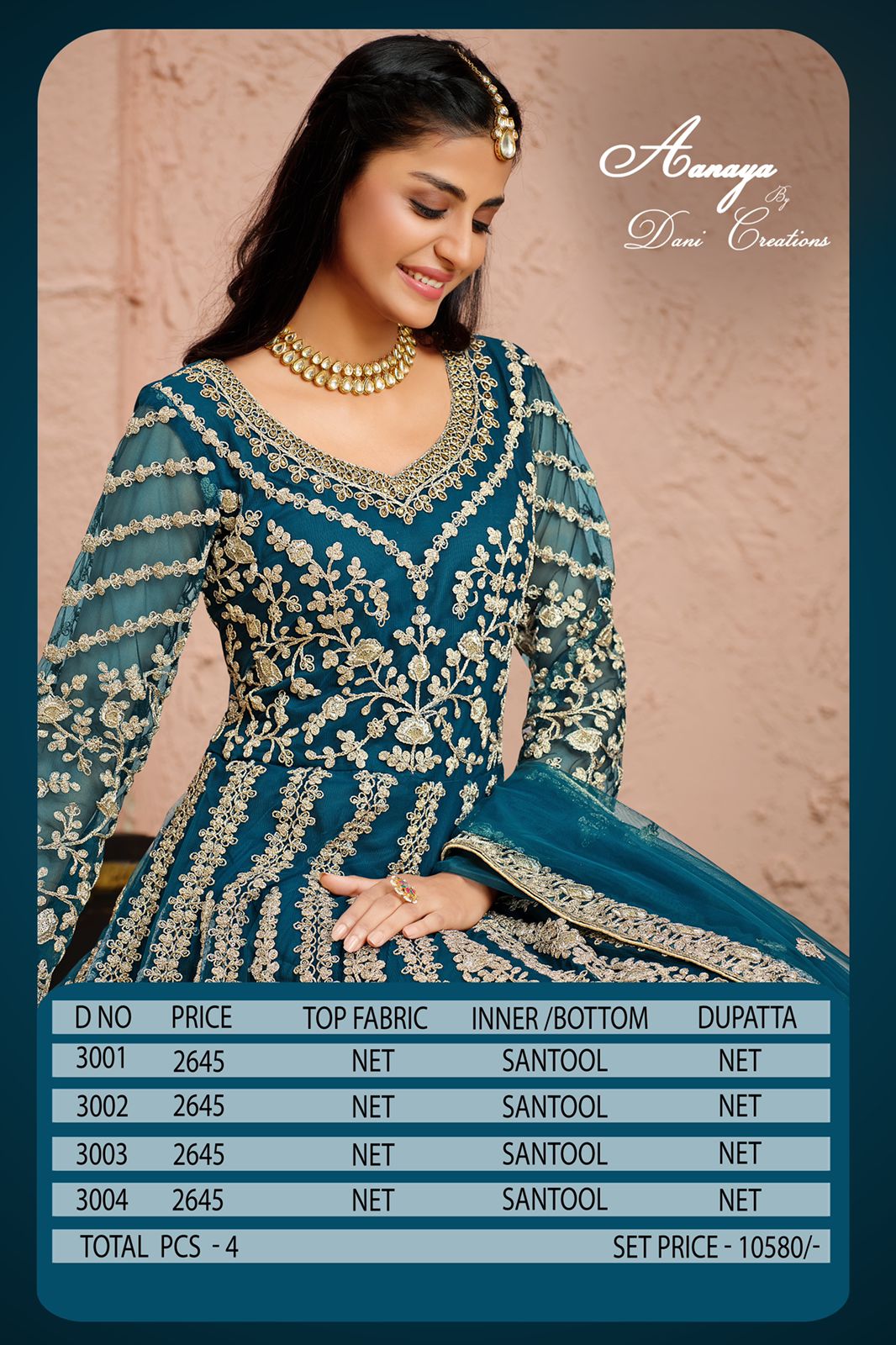 dani aanaya 3000 series vol 130 Net gorgeous look salwar suit catalog