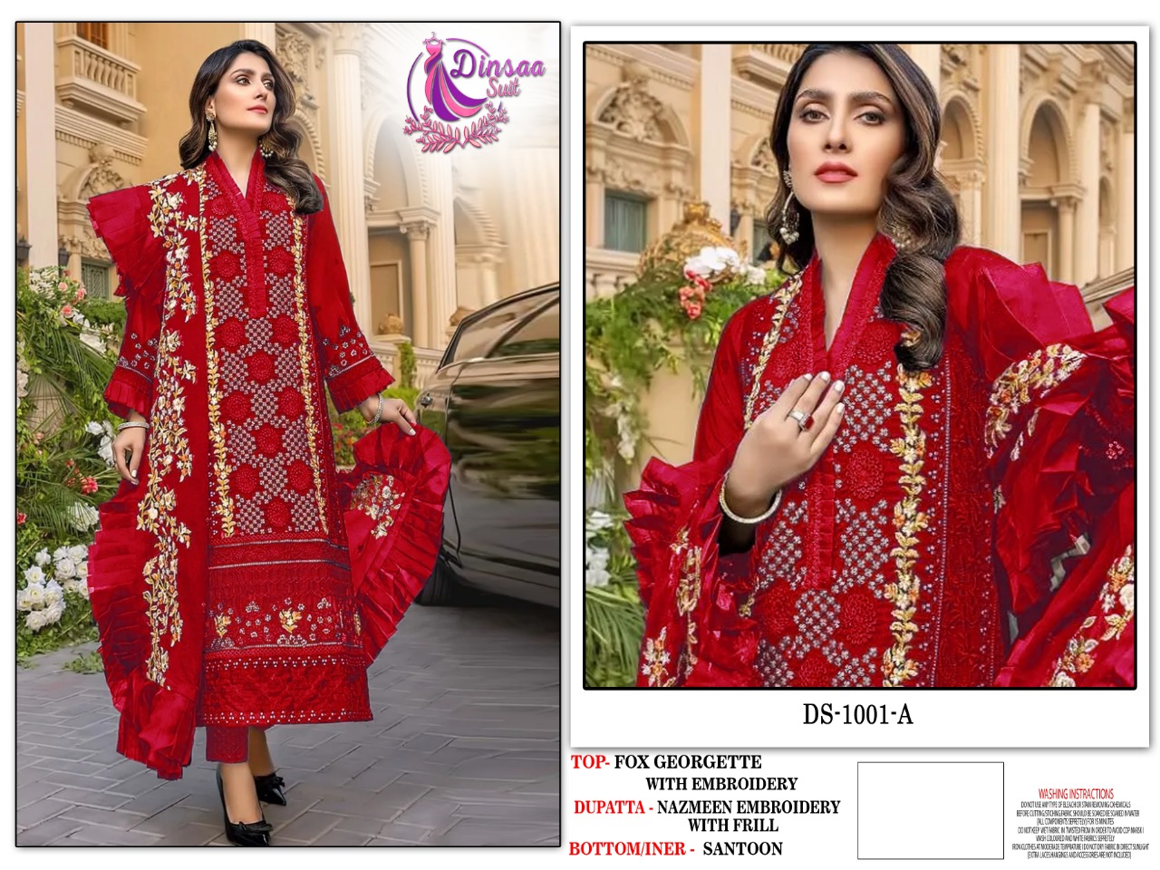 dinsaa suit dinsaa 1001 A  Salwar Kameez Georgette Singles