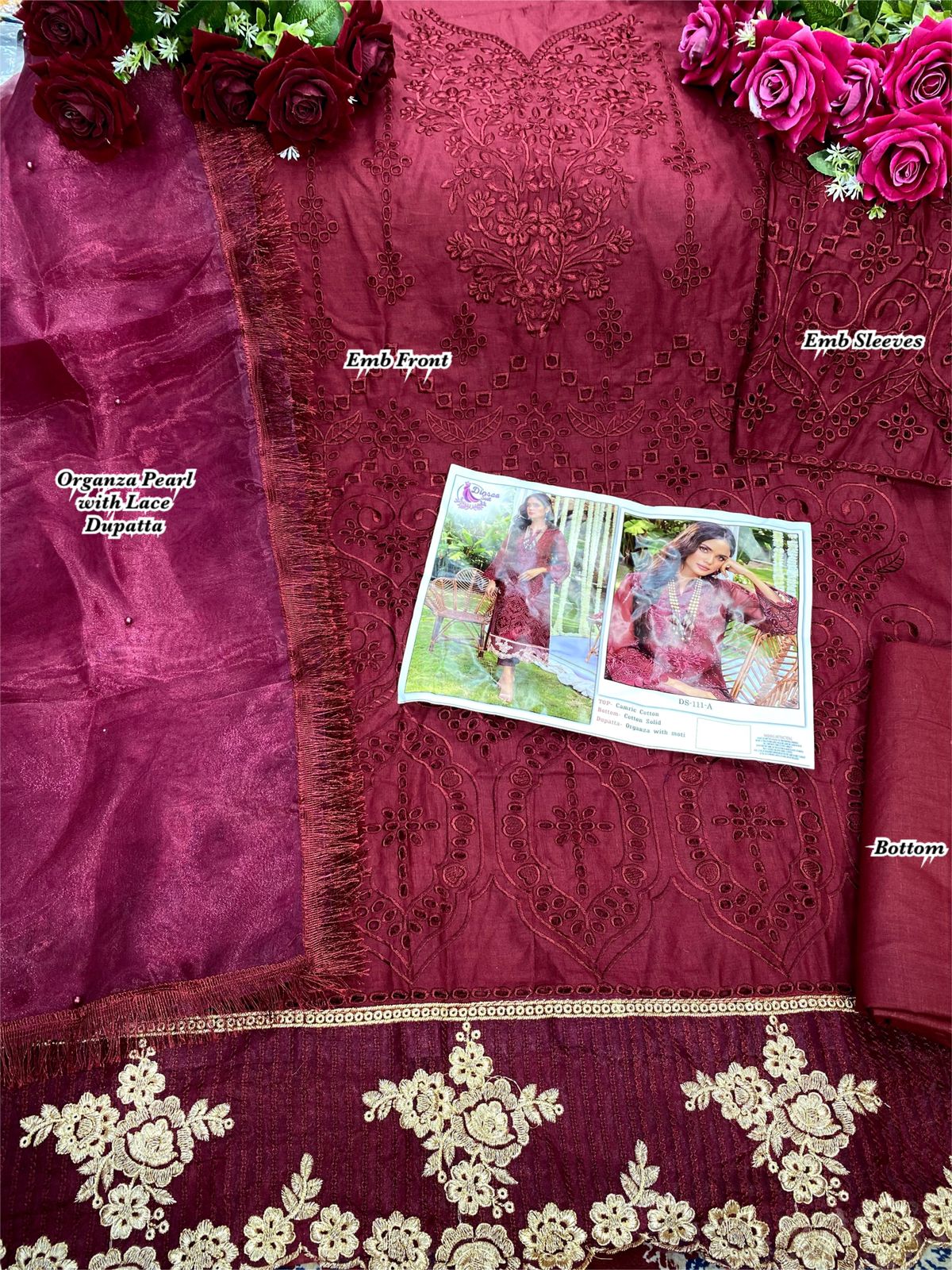 dinsaa suit DS 111 A B  C cotton elegant look salwar suit Single