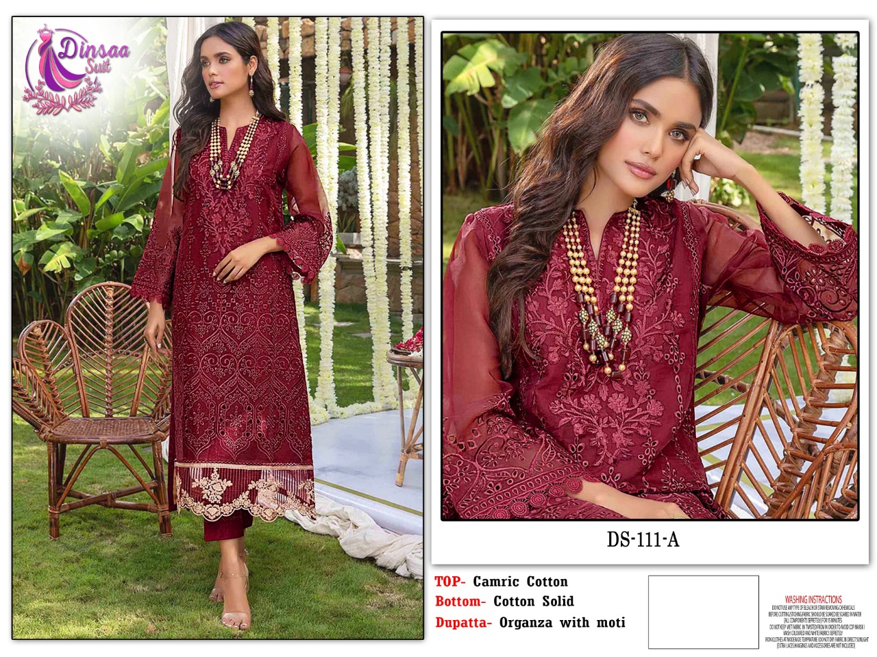 dinsaa suit DINSAA 111 A Salwar Kameez Cotton Singles