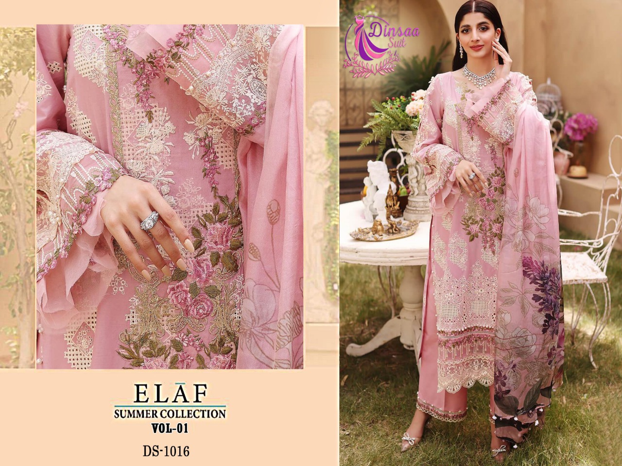 dinsaa suit elaf summer collection vol 1 cotton regal look salwar suit catalog