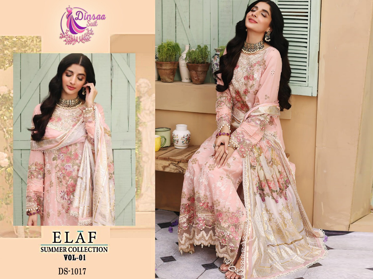 dinsaa suit elaf summer collection vol 1 cotton regal look salwar suit catalog