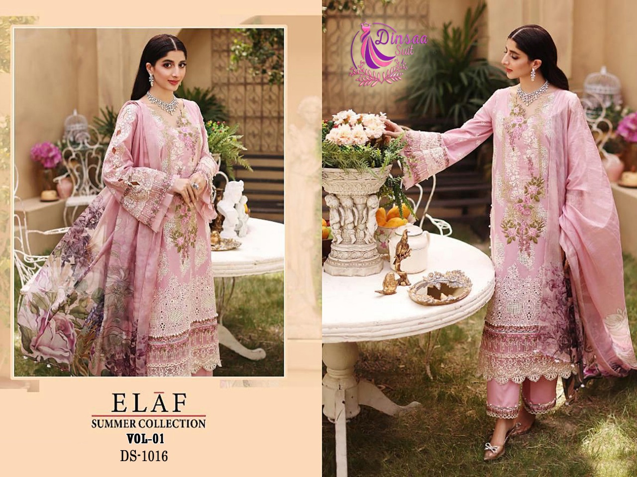 dinsaa suit elaf summer collection vol 1 cotton regal look salwar suit catalog