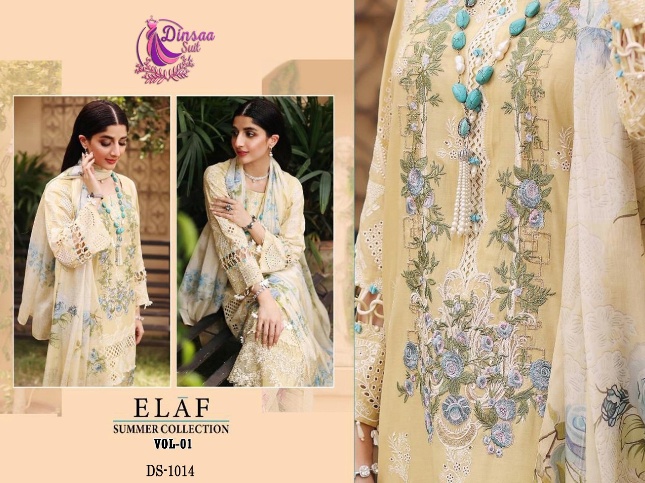 dinsaa suit elaf summer collection vol 1 cotton regal look salwar suit catalog