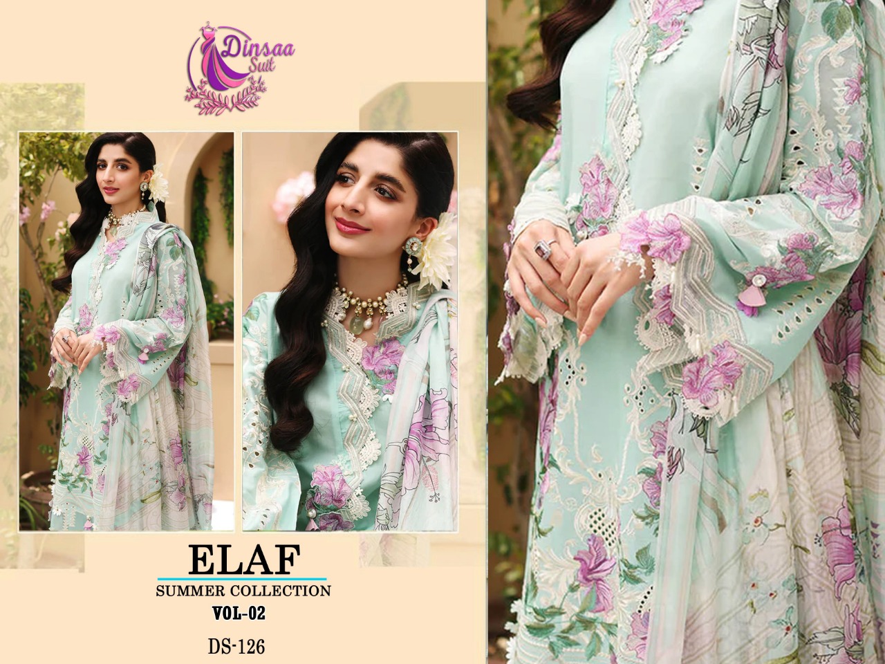 dinsaa suit elaf summer collection vol 2 cotton catchy look salwar suit catalog