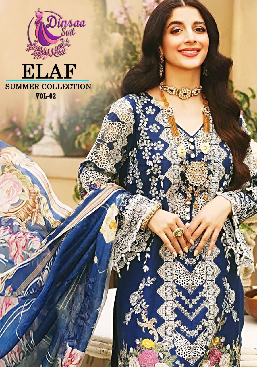 dinsaa suit elaf summer collection vol 2 cotton catchy look salwar suit catalog