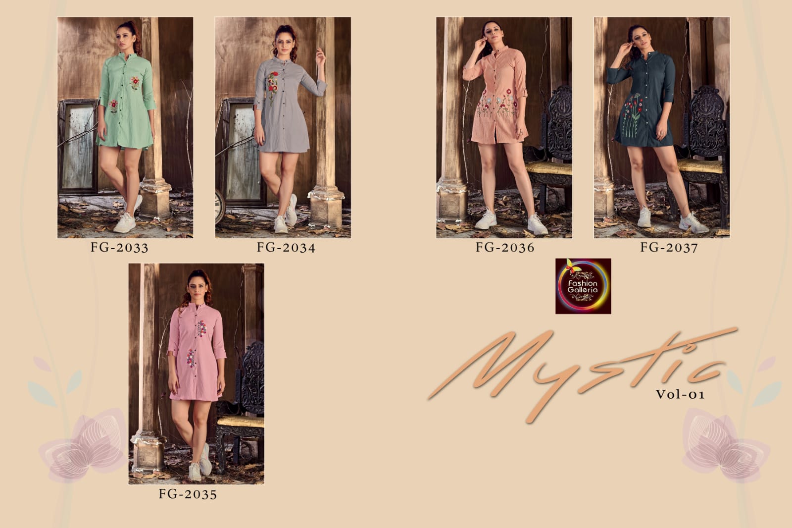 fashion galleria mystic vol 1 lycra decent look  tops catalog