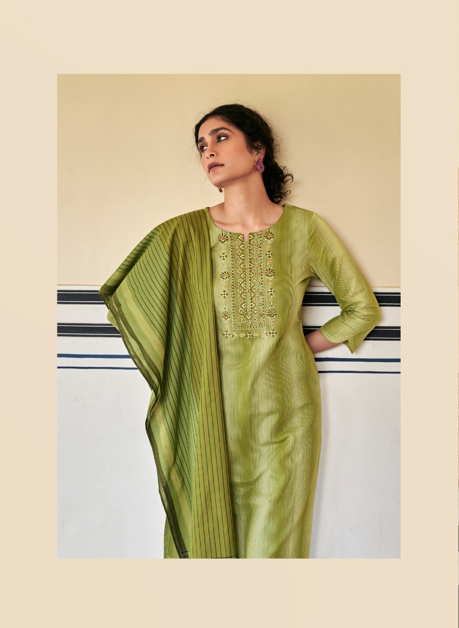 four buttons mantra cotton decent look and colour top bottom with dupatta catalog