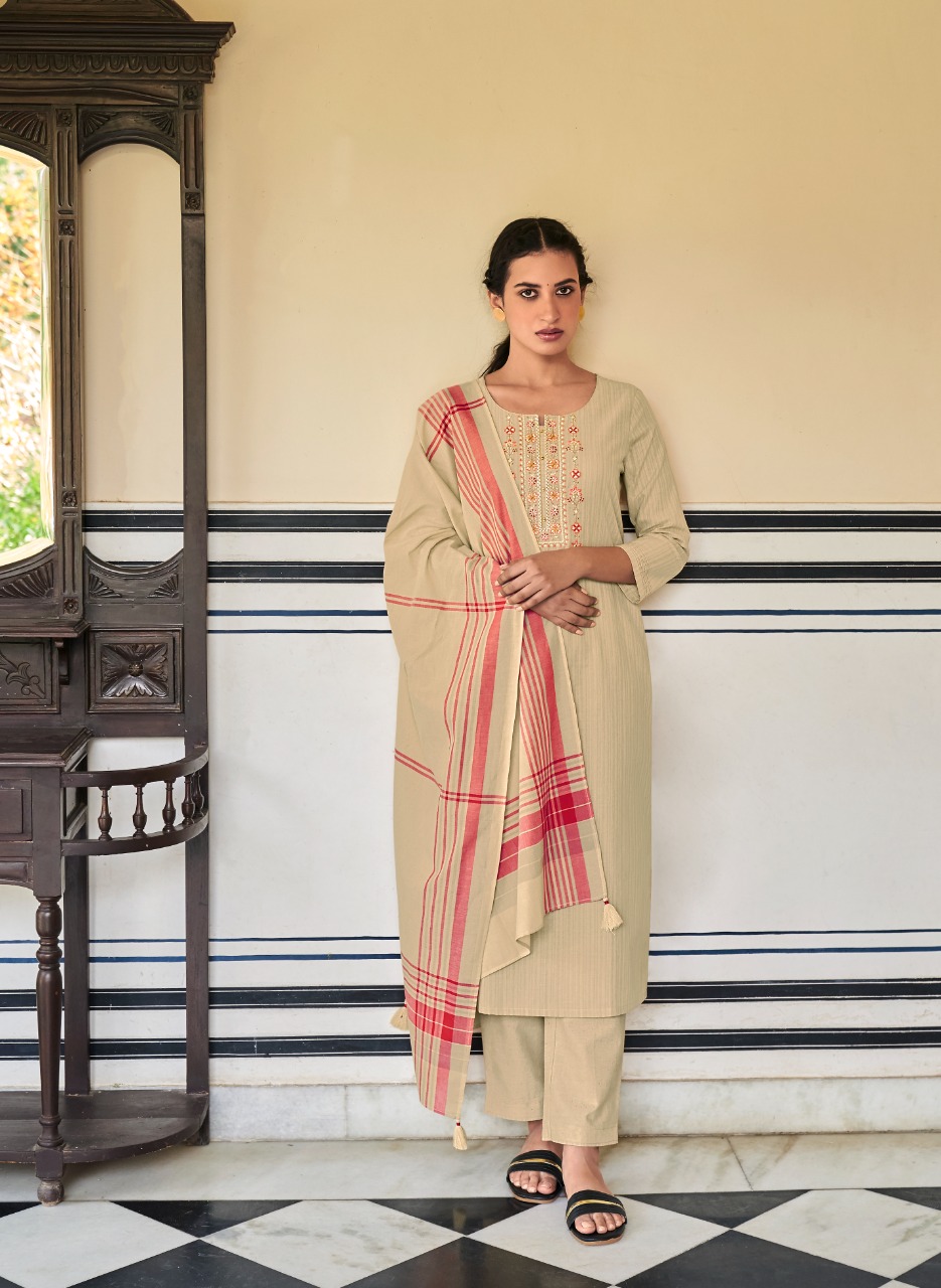 four buttons mantra cotton decent look and colour top bottom with dupatta catalog