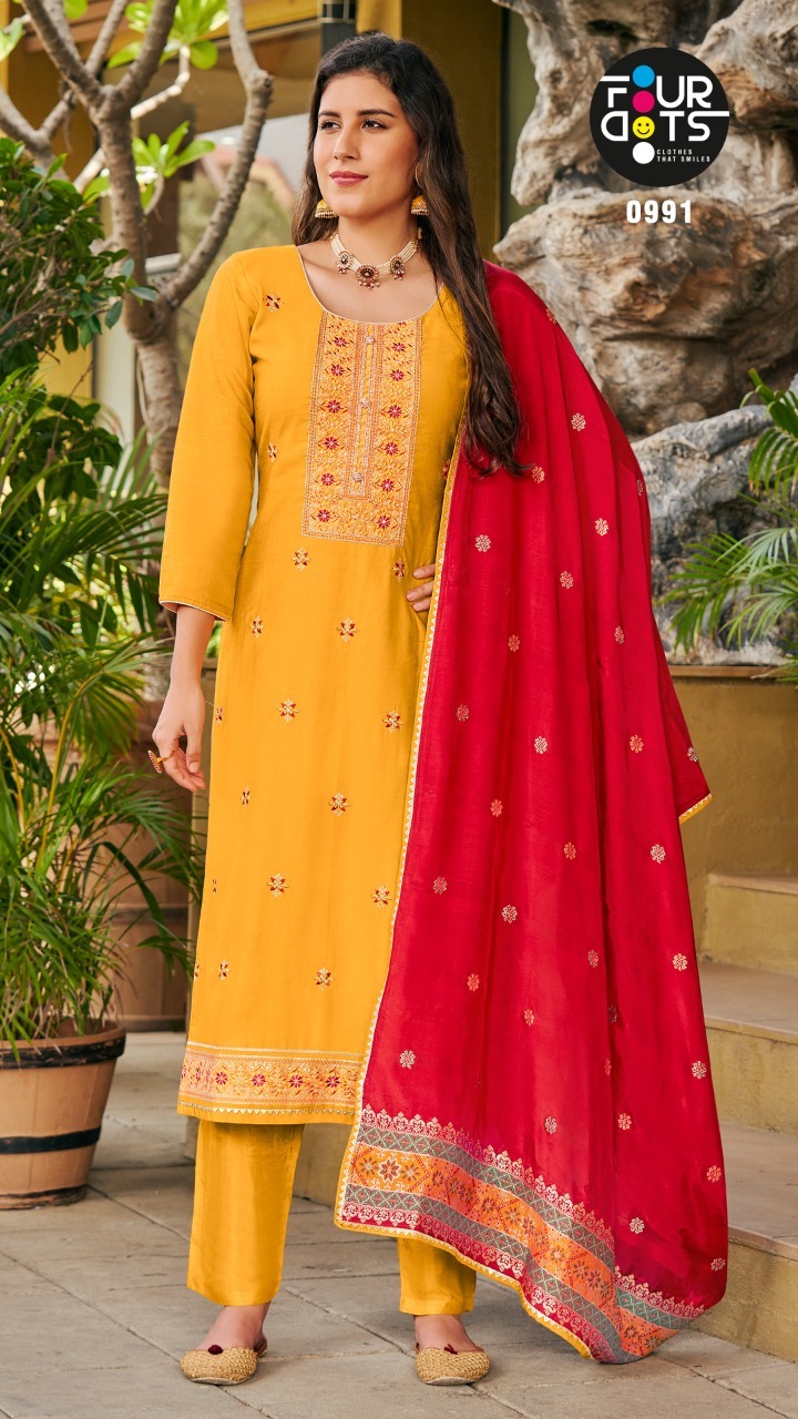 fourdots triveni muslin graceful look salwar suit catalog