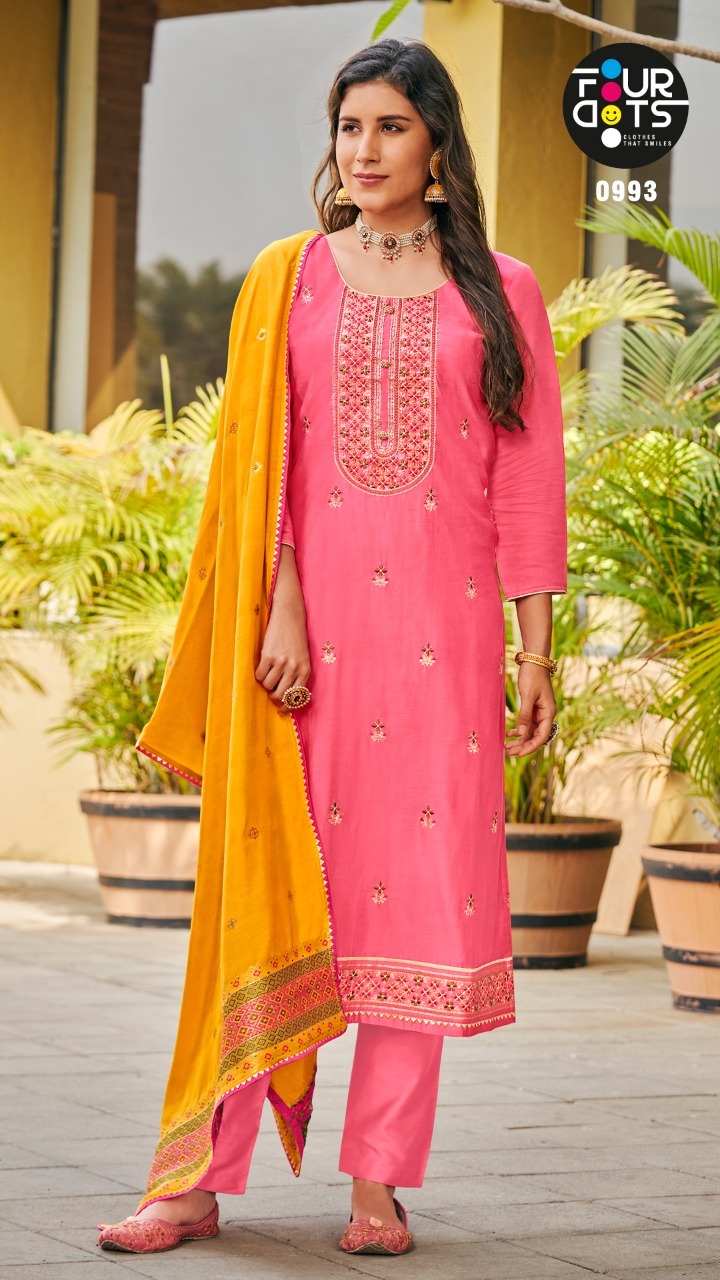 fourdots triveni muslin graceful look salwar suit catalog