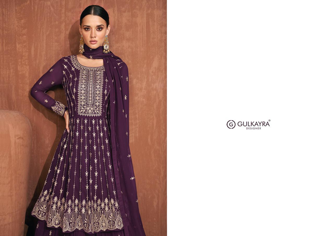 gulkayra designer sagun georgette gorgeous look salwra suit catalog