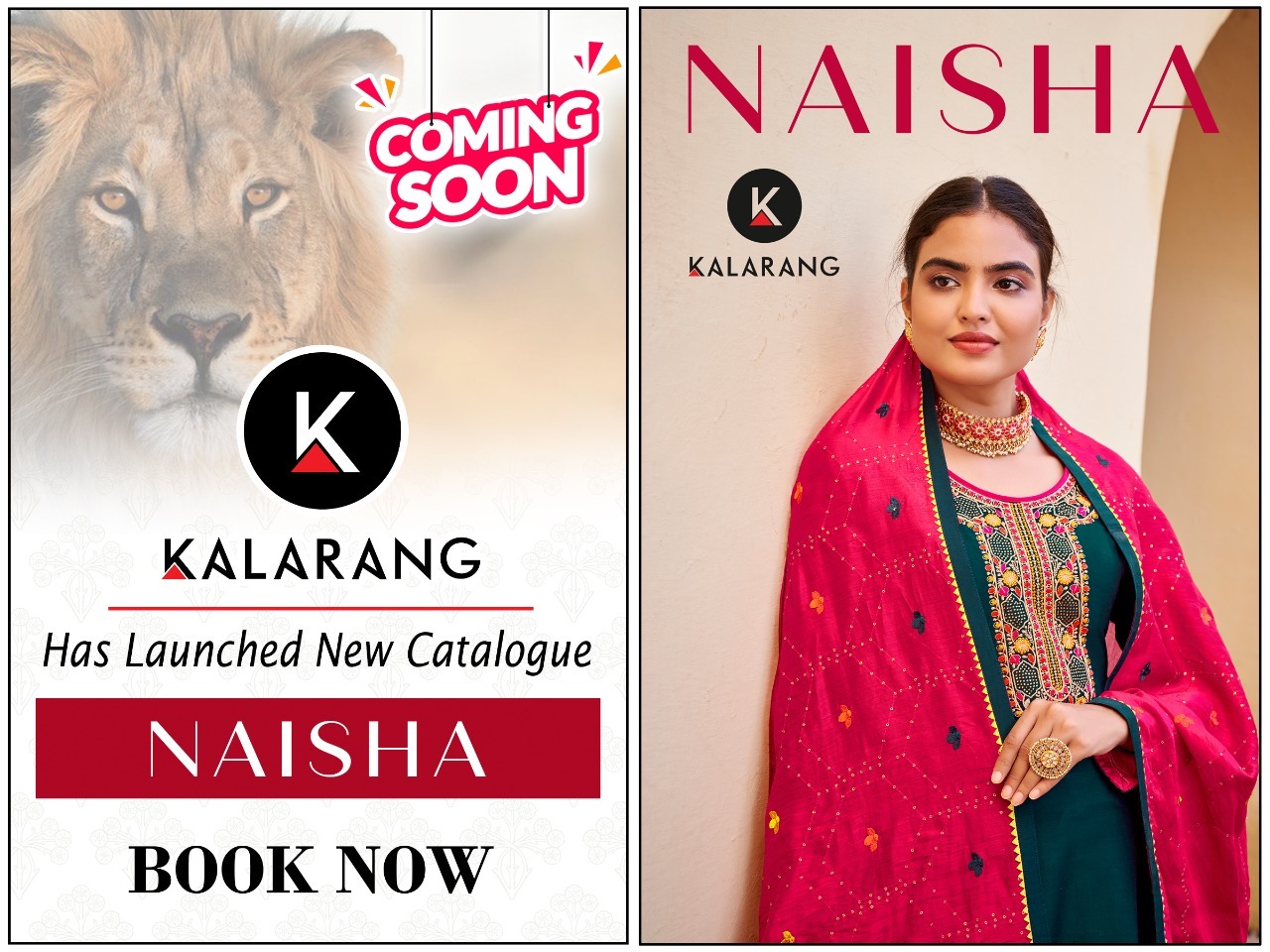 kalarang naisha parampara silk elegant look salwar suit catalog