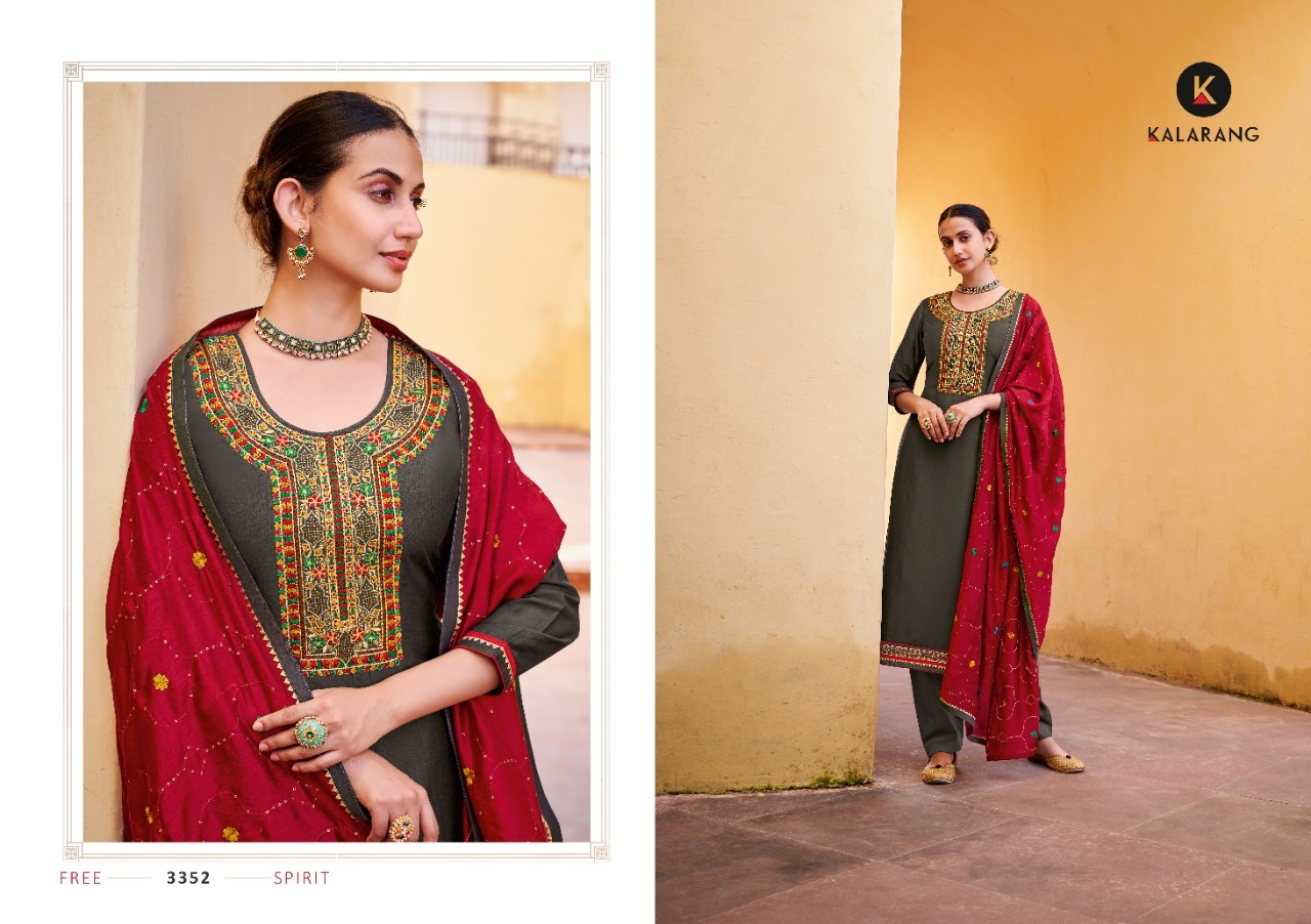 kalarang naisha parampara silk elegant look salwar suit catalog