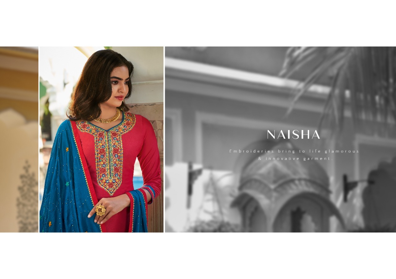 kalarang naisha parampara silk elegant look salwar suit catalog