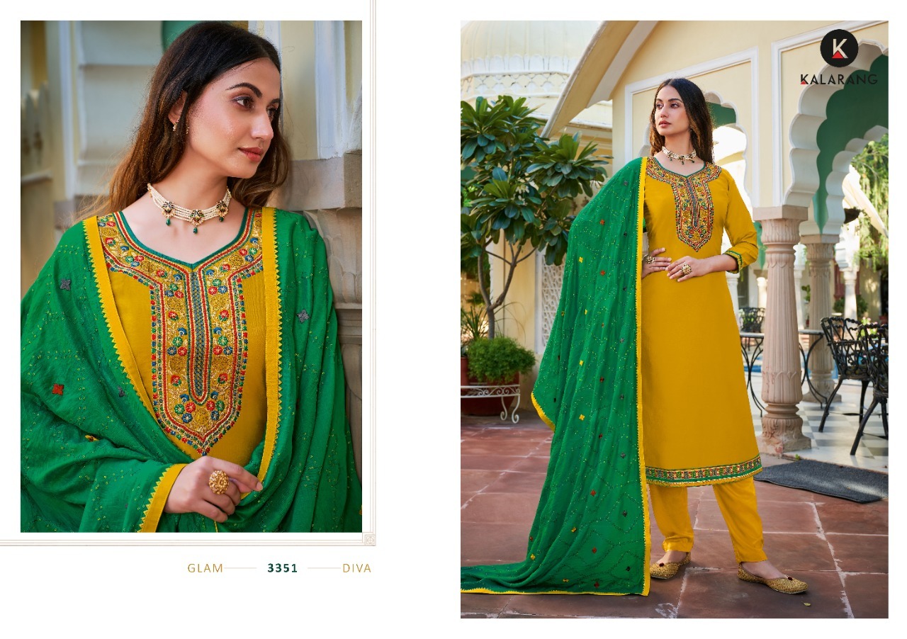 kalarang naisha parampara silk elegant look salwar suit catalog