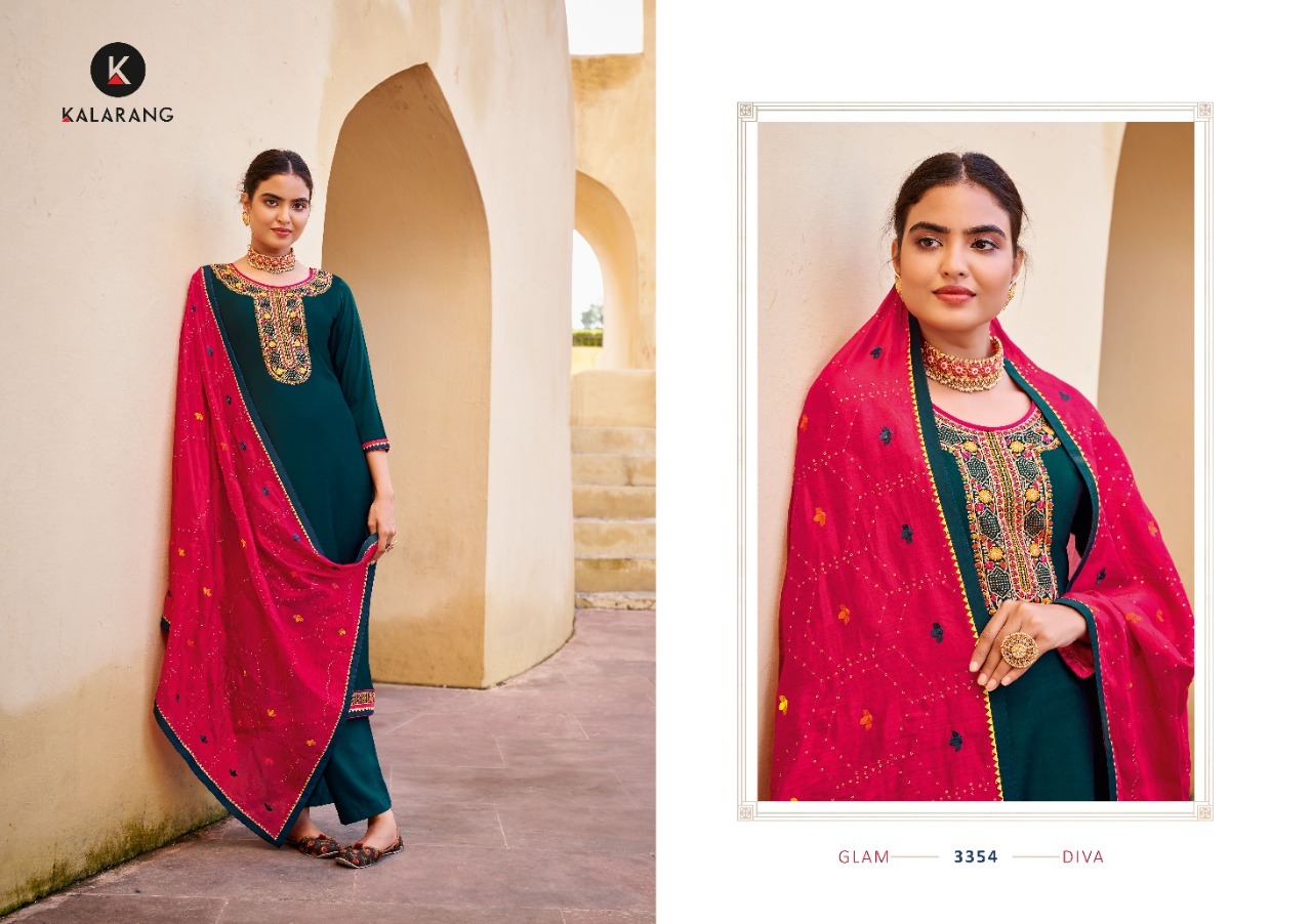 kalarang naisha parampara silk elegant look salwar suit catalog